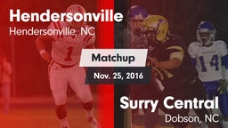 Matchup: Hendersonville High vs. Surry Central  2016
