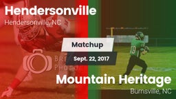 Matchup: Hendersonville High vs. Mountain Heritage  2017