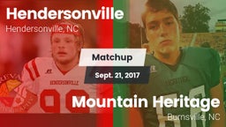 Matchup: Hendersonville High vs. Mountain Heritage  2017