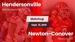 Matchup: Hendersonville High vs. Newton-Conover  2019