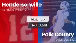 Matchup: Hendersonville High vs. Polk County  2019