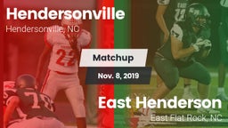 Matchup: Hendersonville High vs. East Henderson  2019