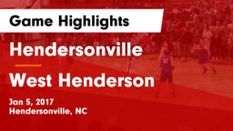 Hendersonville  vs West Henderson  Game Highlights - Jan 5, 2017
