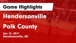 Hendersonville  vs Polk County  Game Highlights - Jan 13, 2017