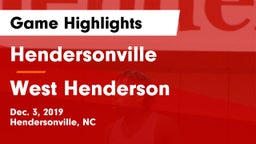 Hendersonville  vs West Henderson  Game Highlights - Dec. 3, 2019