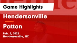 Hendersonville  vs Patton Game Highlights - Feb. 3, 2022