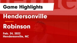 Hendersonville  vs Robinson  Game Highlights - Feb. 24, 2022