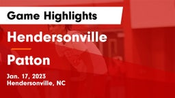 Hendersonville  vs Patton  Game Highlights - Jan. 17, 2023