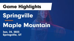 Springville  vs Maple Mountain  Game Highlights - Jan. 24, 2023