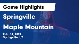 Springville  vs Maple Mountain  Game Highlights - Feb. 14, 2023