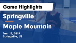 Springville  vs Maple Mountain  Game Highlights - Jan. 15, 2019