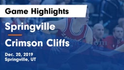 Springville  vs Crimson Cliffs  Game Highlights - Dec. 20, 2019