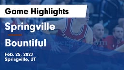 Springville  vs Bountiful  Game Highlights - Feb. 25, 2020