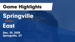 Springville  vs East  Game Highlights - Dec. 29, 2020