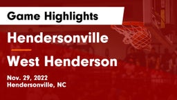 Hendersonville  vs West Henderson  Game Highlights - Nov. 29, 2022