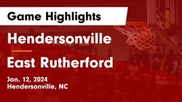 Hendersonville  vs East Rutherford  Game Highlights - Jan. 12, 2024