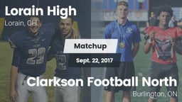 Matchup: Lorain High vs. Clarkson Football North 2017