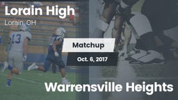 Matchup: Lorain High vs. Warrensville Heights 2017