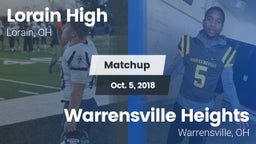 Matchup: Lorain High vs. Warrensville Heights  2018