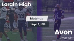 Matchup: Lorain High vs. Avon  2019