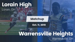 Matchup: Lorain High vs. Warrensville Heights  2019