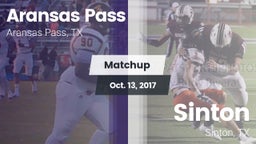 Matchup: Aransas Pass High vs. Sinton  2017