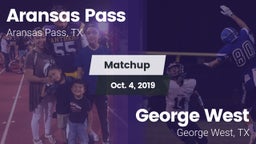 Matchup: Aransas Pass High vs. George West  2019