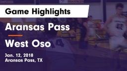 Aransas Pass  vs West Oso  Game Highlights - Jan. 12, 2018