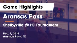 Aransas Pass  vs Shelbyville @ HJ Tournament Game Highlights - Dec. 7, 2018