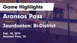 Aransas Pass  vs Jourdanton: Bi-District Game Highlights - Feb. 18, 2019