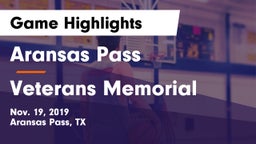 Aransas Pass  vs Veterans Memorial  Game Highlights - Nov. 19, 2019