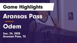 Aransas Pass  vs Odem  Game Highlights - Jan. 24, 2020