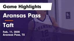 Aransas Pass  vs Taft  Game Highlights - Feb. 11, 2020