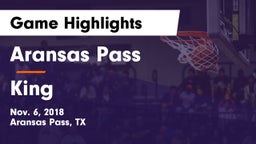 Aransas Pass  vs King Game Highlights - Nov. 6, 2018