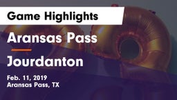 Aransas Pass  vs Jourdanton Game Highlights - Feb. 11, 2019