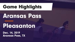 Aransas Pass  vs Pleasanton  Game Highlights - Dec. 14, 2019