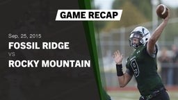 Recap: Fossil Ridge  vs. Rocky Mountain 2015