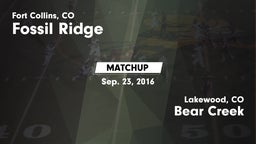 Matchup: Fossil Ridge High vs. Bear Creek  2016