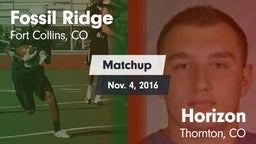 Matchup: Fossil Ridge High vs. Horizon  2016