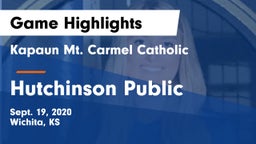 Kapaun Mt. Carmel Catholic  vs Hutchinson Public  Game Highlights - Sept. 19, 2020