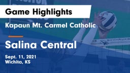 Kapaun Mt. Carmel Catholic  vs Salina Central  Game Highlights - Sept. 11, 2021