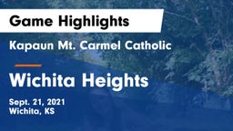 Kapaun Mt. Carmel Catholic  vs Wichita Heights Game Highlights - Sept. 21, 2021