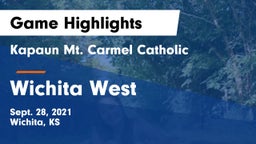Kapaun Mt. Carmel Catholic  vs Wichita West  Game Highlights - Sept. 28, 2021
