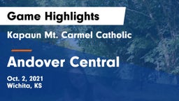 Kapaun Mt. Carmel Catholic  vs Andover Central Game Highlights - Oct. 2, 2021
