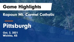 Kapaun Mt. Carmel Catholic  vs Pittsburgh Game Highlights - Oct. 2, 2021