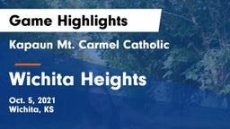 Kapaun Mt. Carmel Catholic  vs Wichita Heights Game Highlights - Oct. 5, 2021