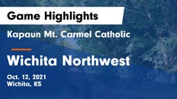 Kapaun Mt. Carmel Catholic  vs Wichita Northwest  Game Highlights - Oct. 12, 2021