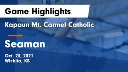 Kapaun Mt. Carmel Catholic  vs Seaman  Game Highlights - Oct. 23, 2021