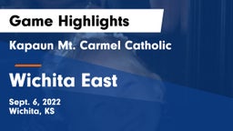 Kapaun Mt. Carmel Catholic  vs Wichita East  Game Highlights - Sept. 6, 2022
