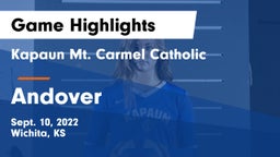 Kapaun Mt. Carmel Catholic  vs Andover  Game Highlights - Sept. 10, 2022